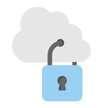  Bulut güvenli vektör simgesi