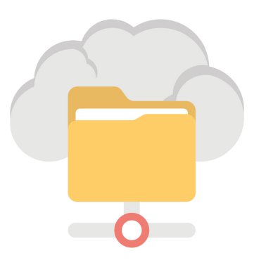  Bulut veri depolama vektör simgesi