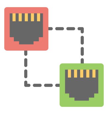  Ethernet bağlantısı vektör simgesi
