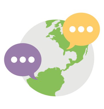  Dünya çapında iletişim vektör simgesi