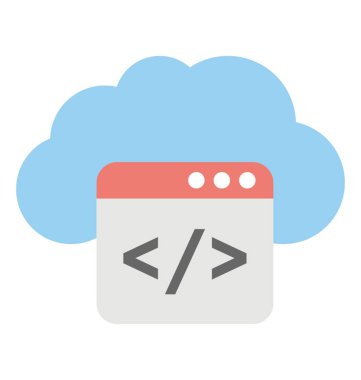  Bulut Html vektör simgesi