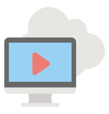  Ortam vektör simgesi bulut esaslı