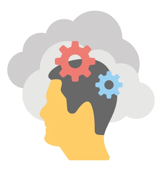 Cloud Computing Brainstorm Vector Icon — Stock Vector