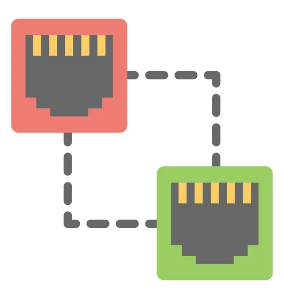 Векторная икона подключения Ethernet — стоковый вектор