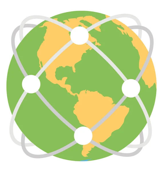 Icona vettoriale della rete globale — Vettoriale Stock