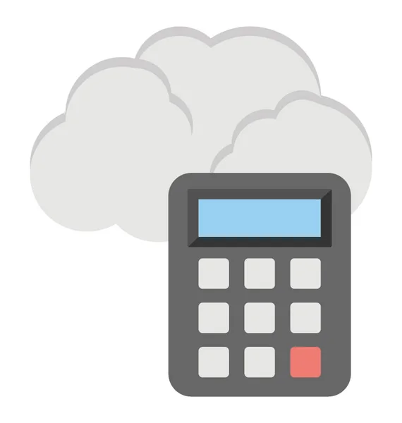 Cloud Cost Calculator Vector Icon — Stock Vector