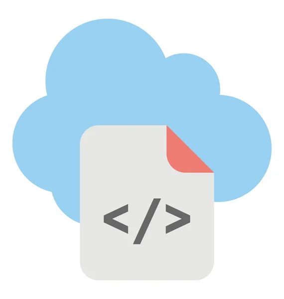 Ícone de vetor HTML em nuvem —  Vetores de Stock