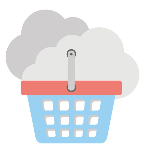 Cloud Shopping Vector Icono — Archivo Imágenes Vectoriales