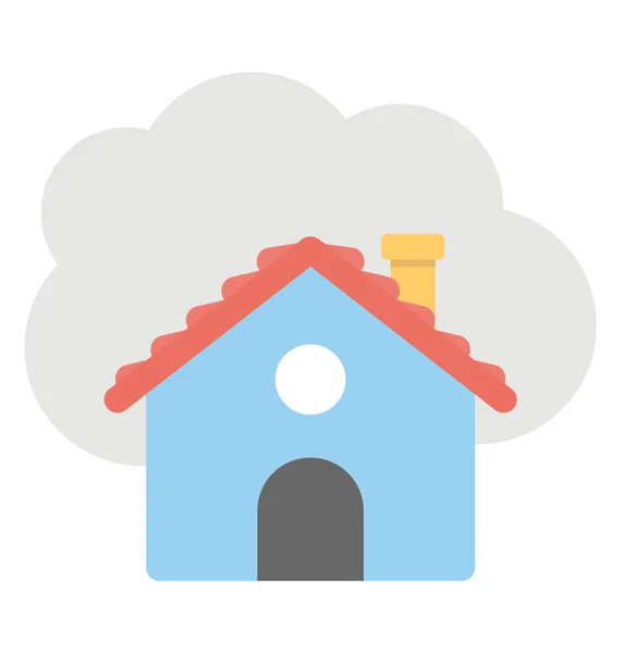 Home Cloud Vector Icon — Stock Vector