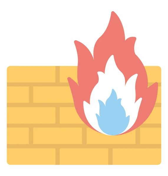 Firewall Vector Icono — Vector de stock