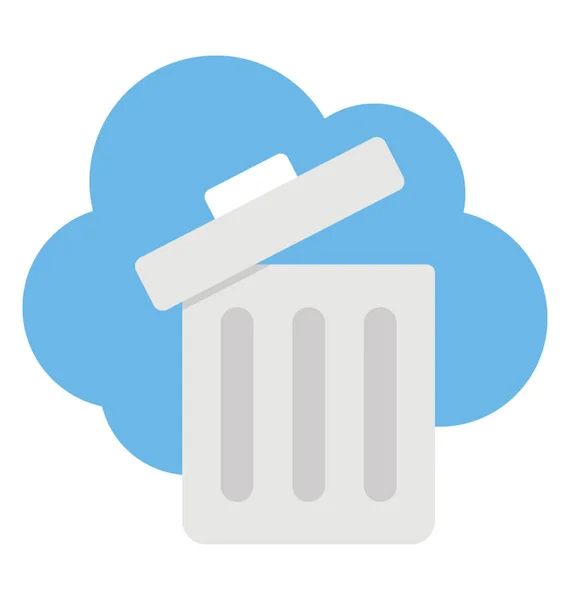 Cloud Computing Recycle Bin Vector Icon — Stockvector