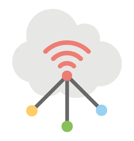 Wifi netwerk vector icoon — Stockvector