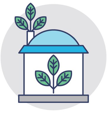  Eko ev vektör simgesi