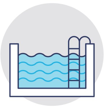  yüzme havuzu vektör simgesi