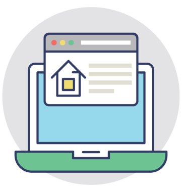  Gerçek emlak web sitesi vektör simge