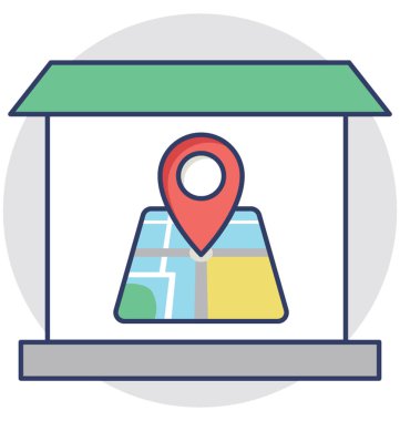  konumu vektör simgesi