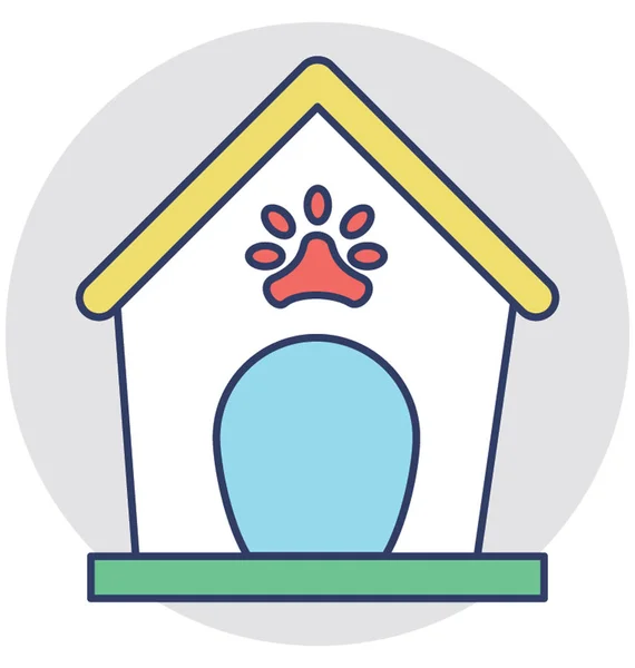 Perro casa vector icono — Archivo Imágenes Vectoriales