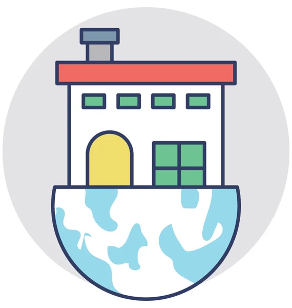Global Real Estate Vector Icon — Stockvector