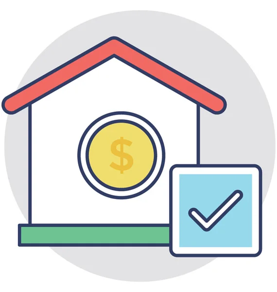 Home Empréstimo aprovado Vector Icon —  Vetores de Stock