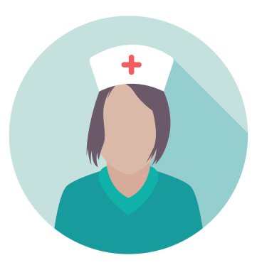  Bayan Doktor vektör simgesi