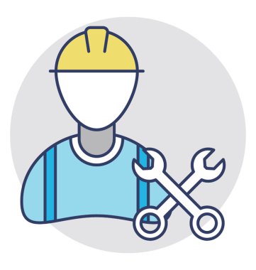  İşçi vektör simgesi