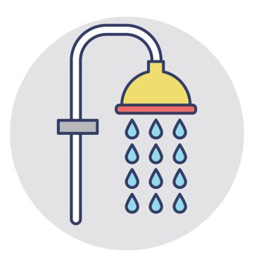  Duş vektör simgesi