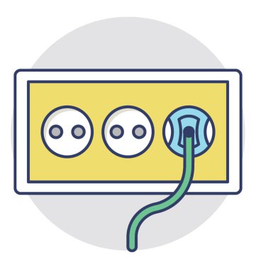  soket vektör simgesi 