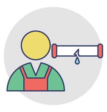  Tesisatçı vektör simgesi