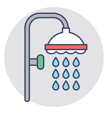  Duş vektör simgesi