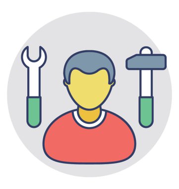  İşçi vektör simgesi