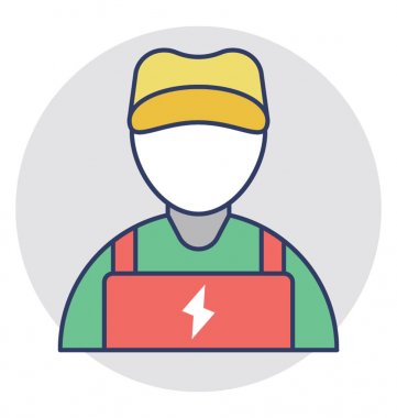  Elektrikçi vektör simgesi