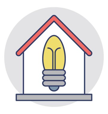  Elektrik ev vektör simgesi