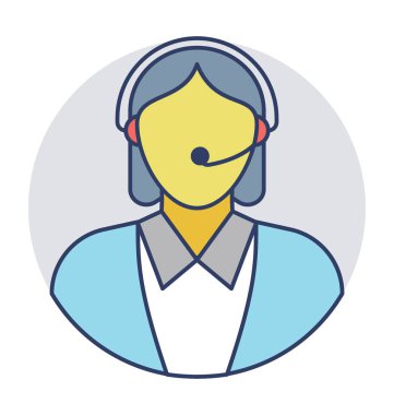  Telemarketer vektör simgesi