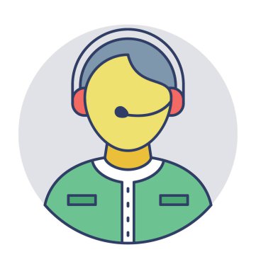  Hizmet operatör vektör simgesi