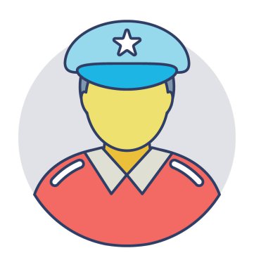  Polis memuru vektör simgesi