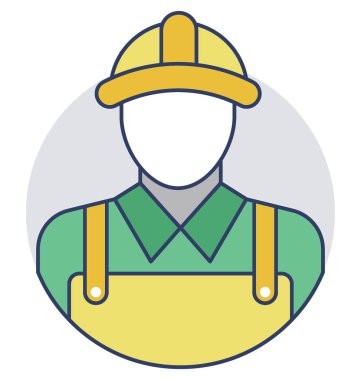  İşçi vektör simgesi