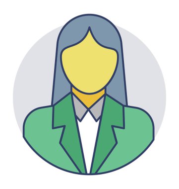  Sekreter vektör simgesi