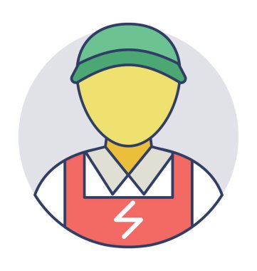  Elektrikçi vektör simgesi