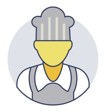  Şef vektör simgesi