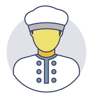  Şef vektör simgesi