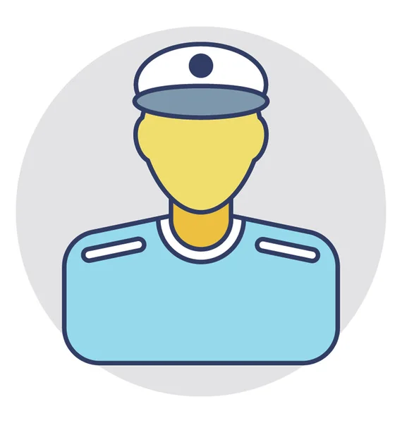 Security Guard Vector Icon — Stock Vector