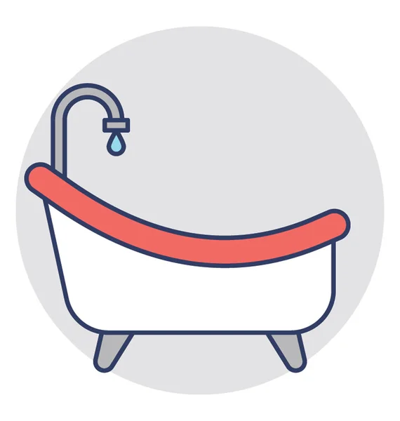 Ícone de vetor de banheira — Vetor de Stock