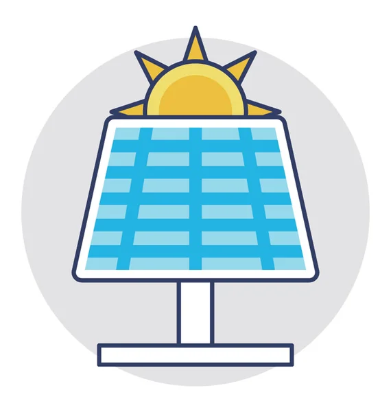 Icono del vector del panel solar — Vector de stock