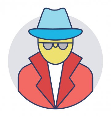  Dedektif vektör simgesi