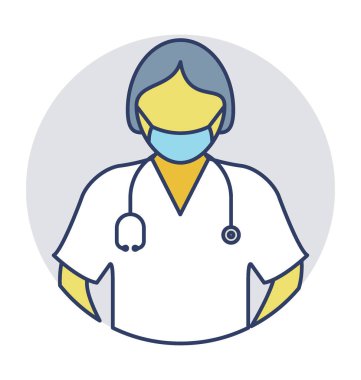  Hemşire Vektör Simgesi