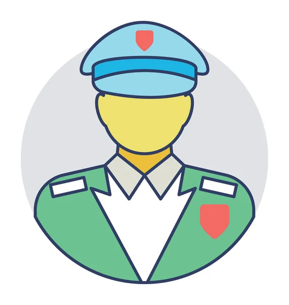 Security Guard Vector Icon — Stock Vector