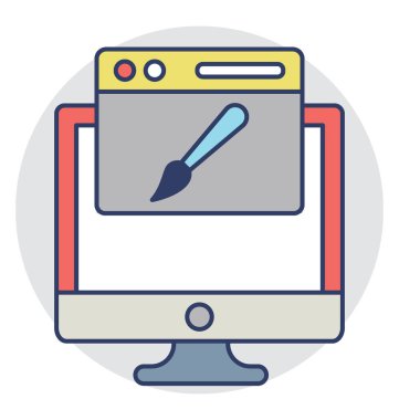  Web tasarım vektörü simgesi