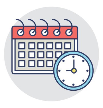  Zamanlama vektör simgesi