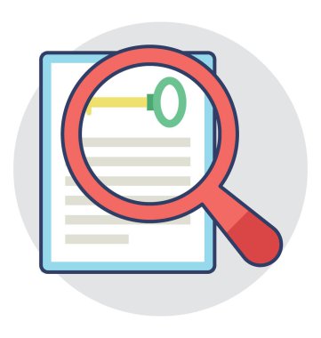  Anahtar kelime araştırma vektör simgesi