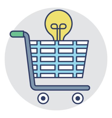  E-ticaret çözüm vektör simgesi